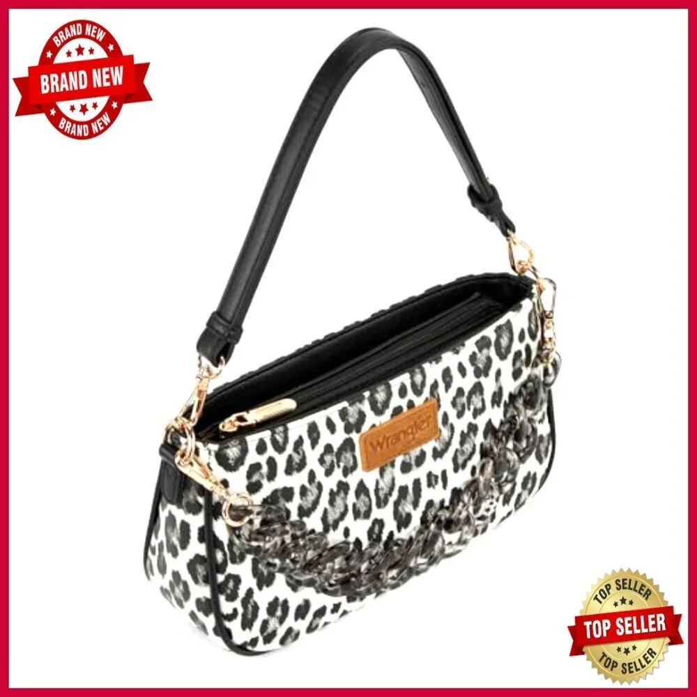Small Faux Leather Hobo Bag with Adjustable Strap and Chain
